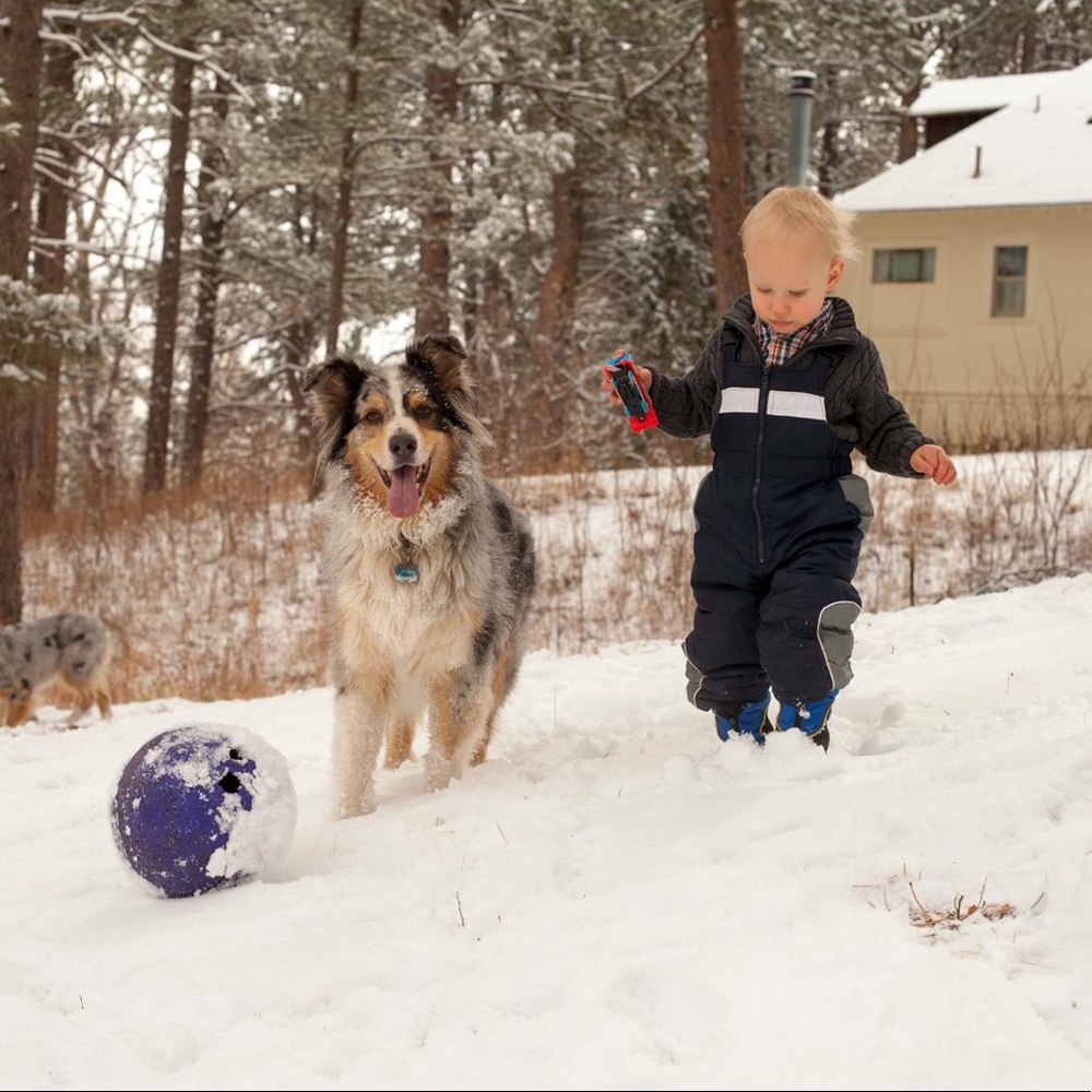 Adorable snow overalls used three times